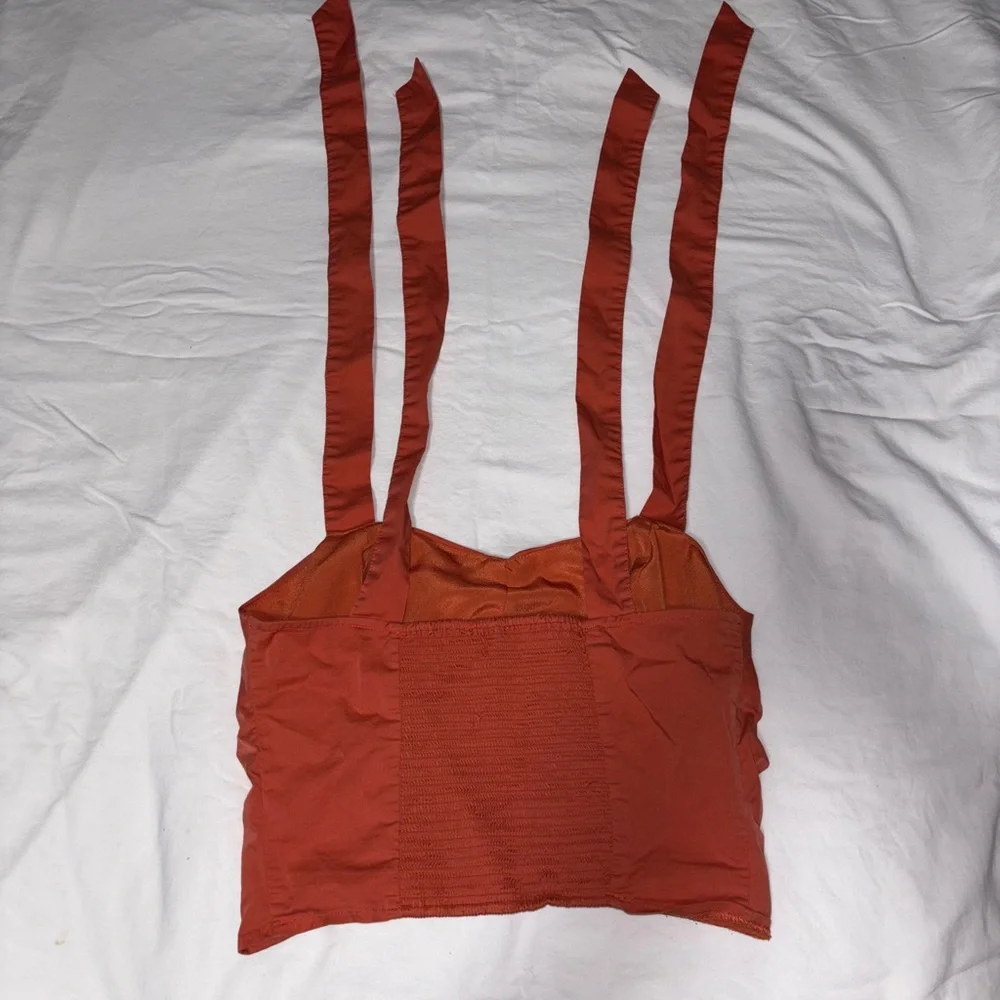 Forever 21 Rust Ruched Crop Top - Picture 3 of 5